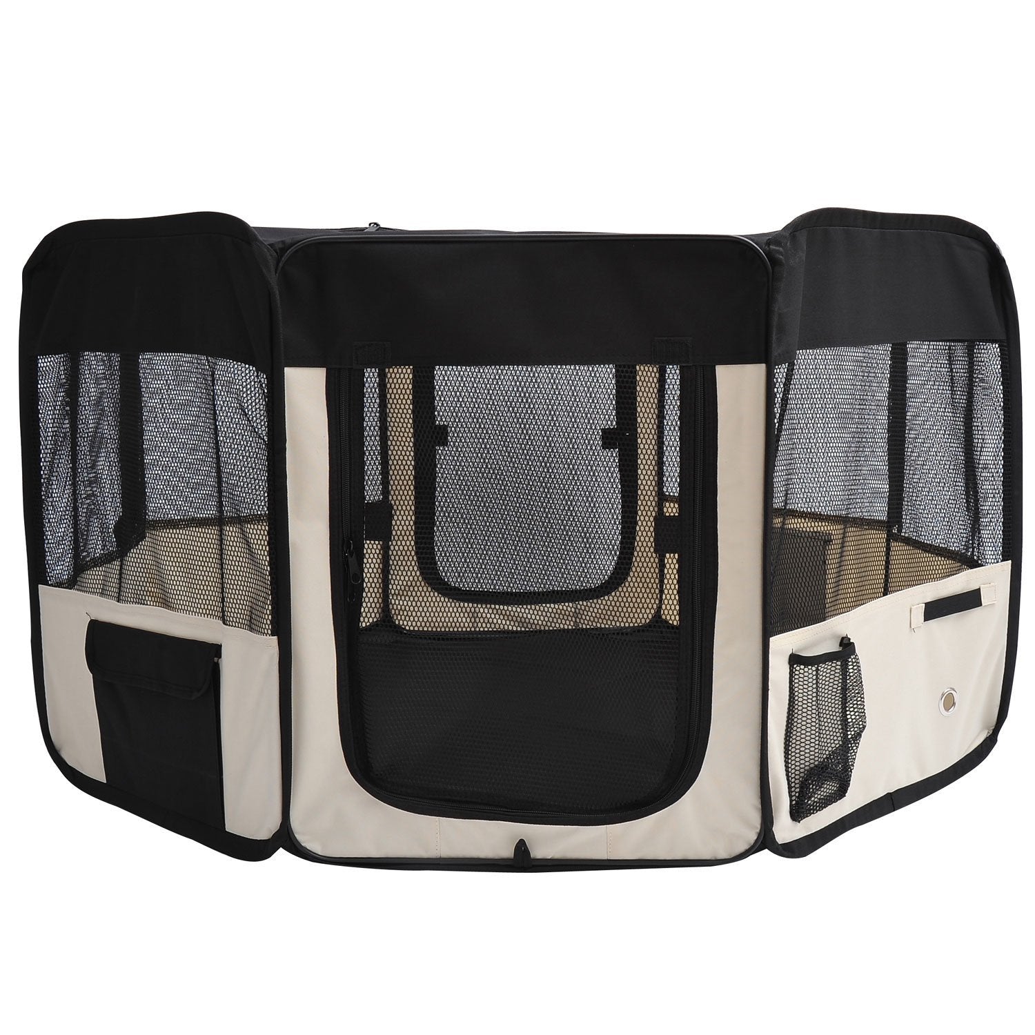 PawHut 49.2-inch Soft Pet Playpen Folding Tent Kennel Puppy Cat Dog - Life's Fun Treasures