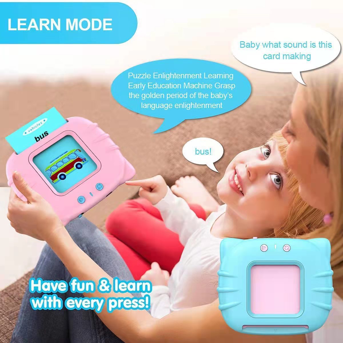 Children's Enlightening Early Education Smart Pure English Card.
