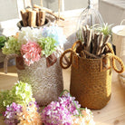 Hand woven basket flower basket basket rattan.