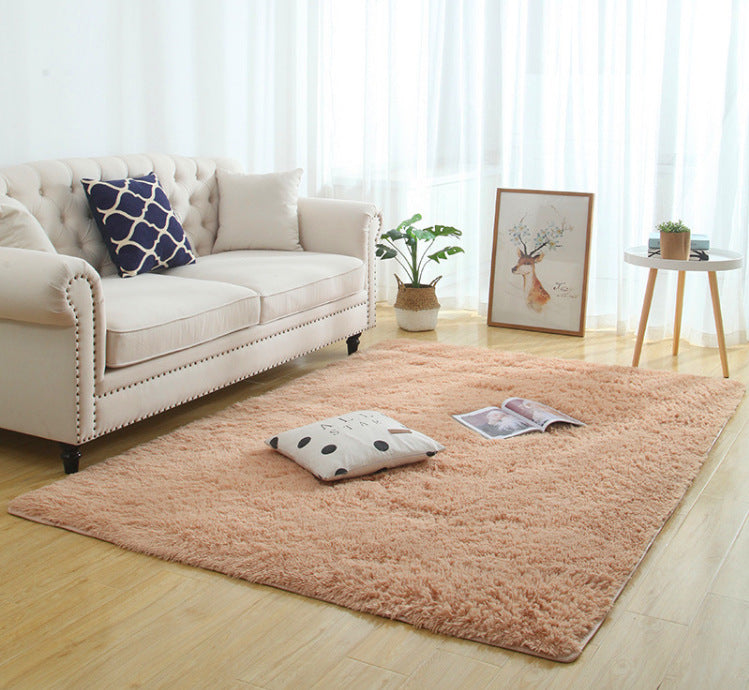 Silky Fluffy Carpet Modern Home Decor Long Plush Shaggy Rug.