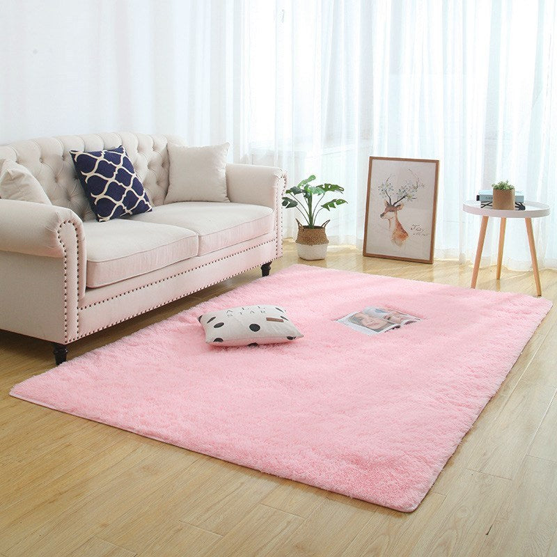 Silky Fluffy Carpet Modern Home Decor Long Plush Shaggy Rug.