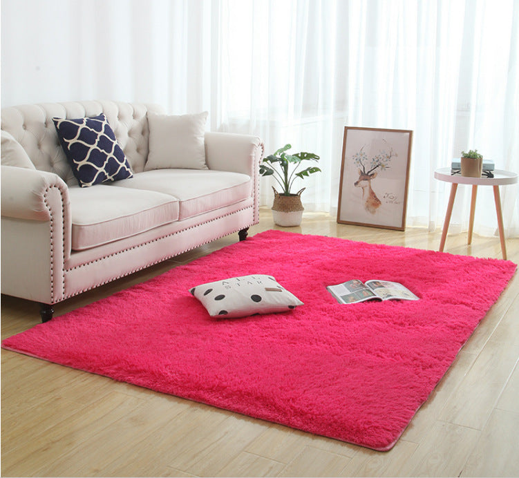Silky Fluffy Carpet Modern Home Decor Long Plush Shaggy Rug.