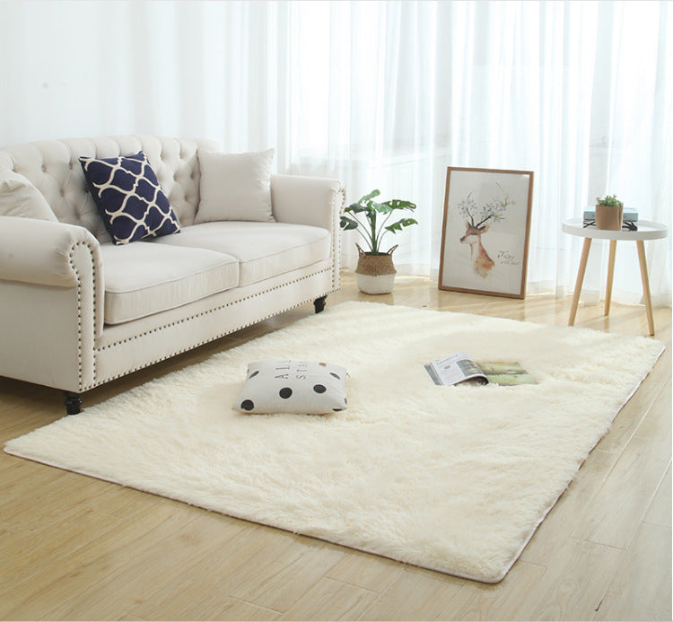 Silky Fluffy Carpet Modern Home Decor Long Plush Shaggy Rug.