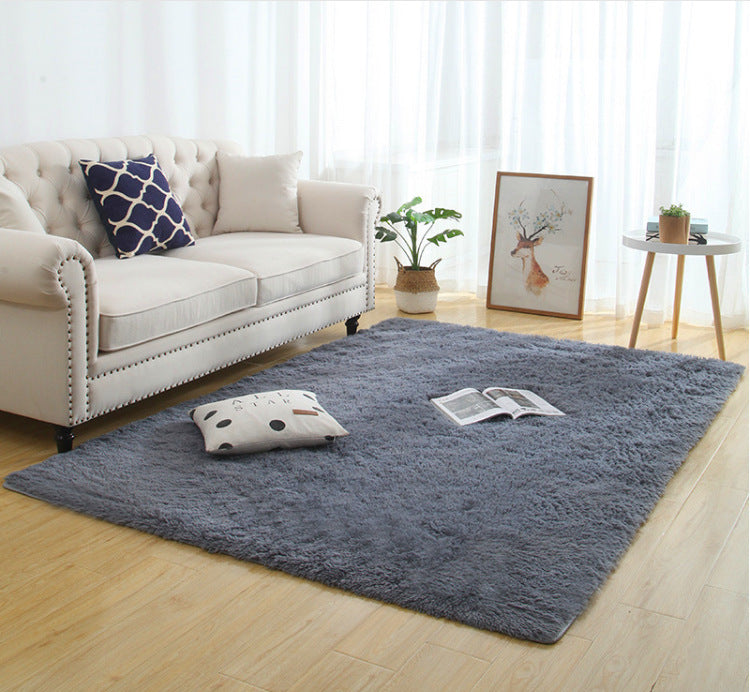 Silky Fluffy Carpet Modern Home Decor Long Plush Shaggy Rug.