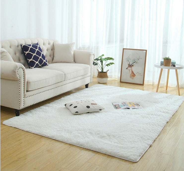 Silky Fluffy Carpet Modern Home Decor Long Plush Shaggy Rug.