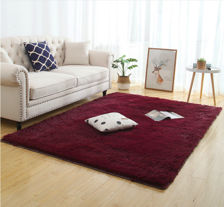 Silky Fluffy Carpet Modern Home Decor Long Plush Shaggy Rug.