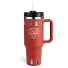 40 Oz Tumbler With Handle Straw Insulated, Stainless Steel Spill Proof Vacuum Coffee Cup Tumbler With Lid Tapered Mug Gifts For Valentine Lover Suitable For Car Gym Office Travel.