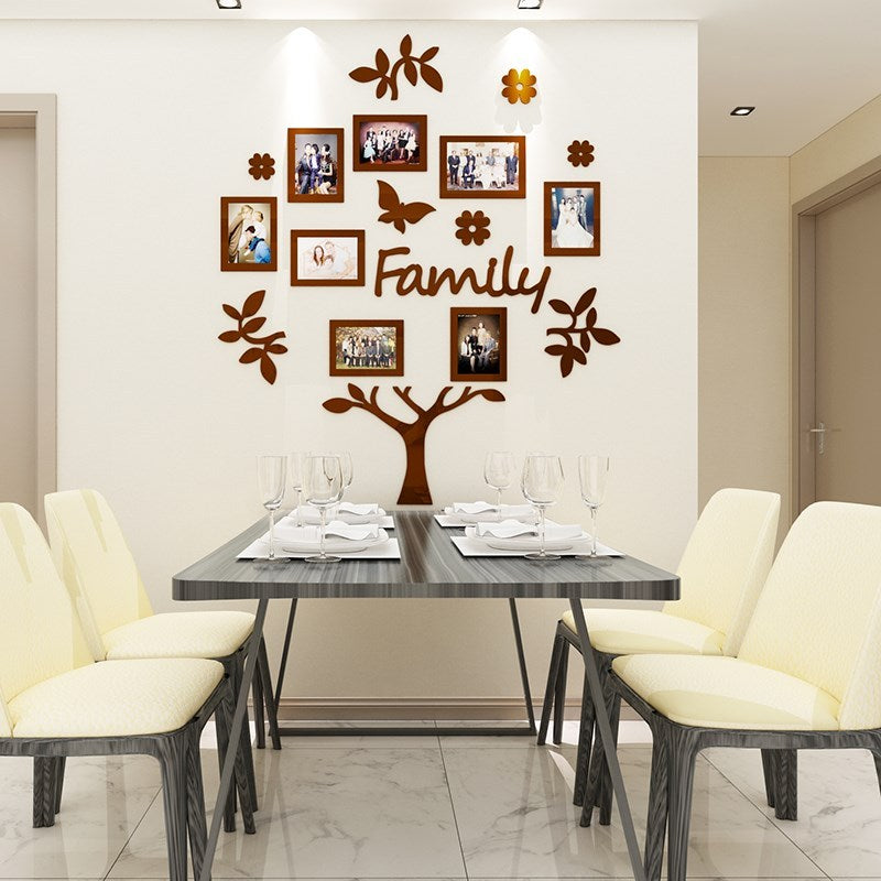 Photo frame tree 3d wall sticker.