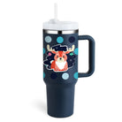 40 Oz Tumbler With Handle Straw Insulated, Stainless Steel Spill Proof Vacuum Coffee Cup Tumbler With Lid Tapered Mug Gifts For Valentine Lover Suitable For Car Gym Office Travel.