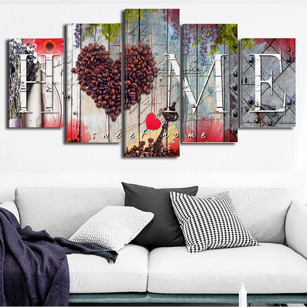 Home sweet home decoration board.