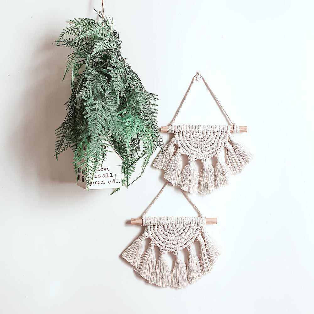 Hand-woven tapestry wall decoration decoration.