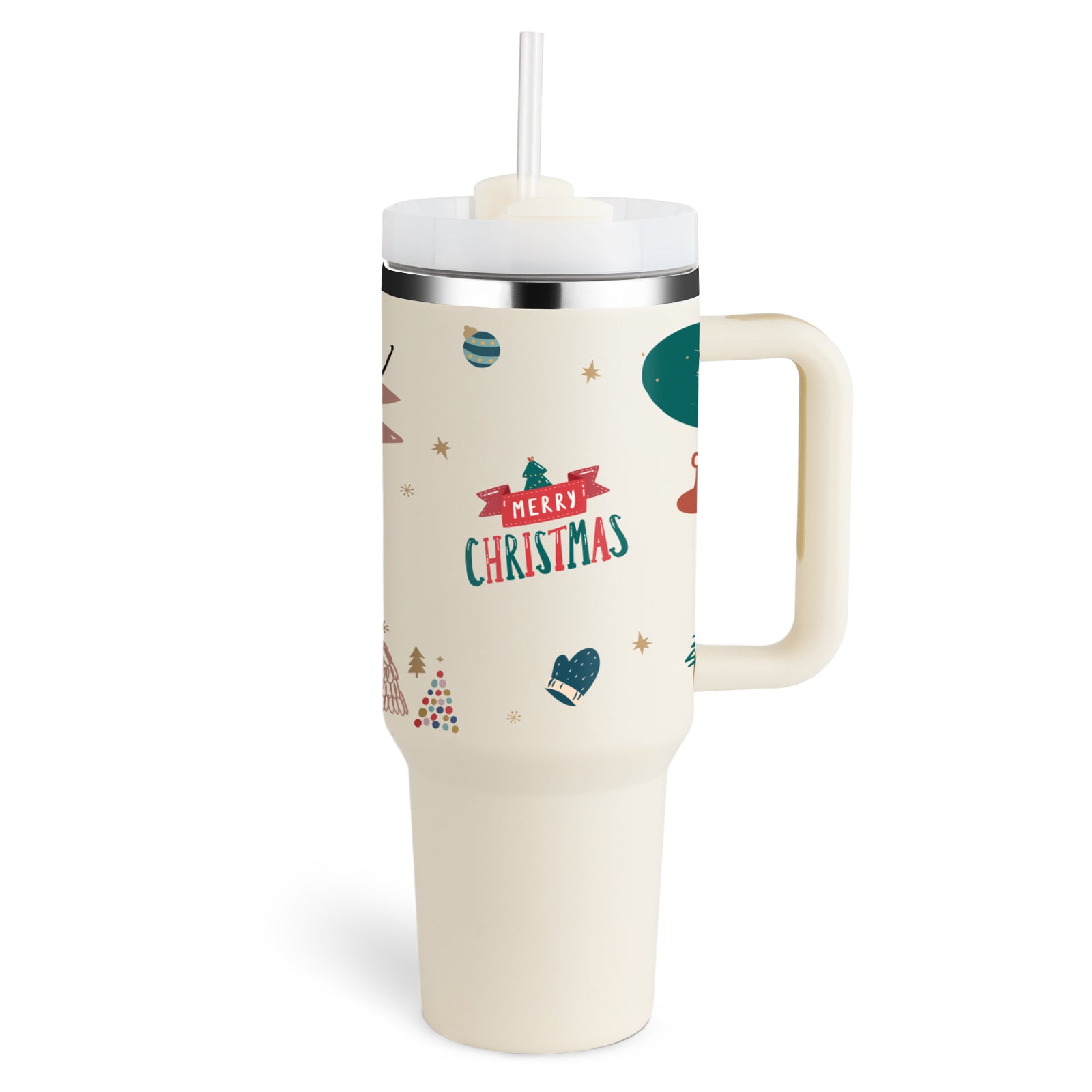 40 Oz Tumbler With Handle Straw Insulated, Stainless Steel Spill Proof Vacuum Coffee Cup Tumbler With Lid Tapered Mug Gifts For Valentine Lover Suitable For Car Gym Office Travel.