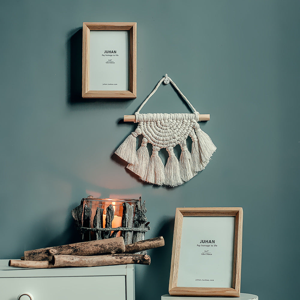 Hand-woven tapestry wall decoration decoration.