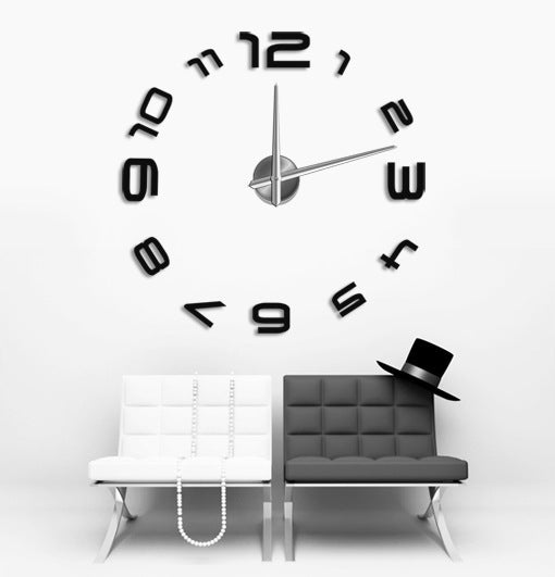Oversized Acrylic Wall Clock Living Room Modern Art Wall Clock Mirror Clock.