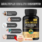 Black Seed Oil Bladder Wrack Turmeric 16-in-1 Supplements Joint Support Sea Moss Capsule.