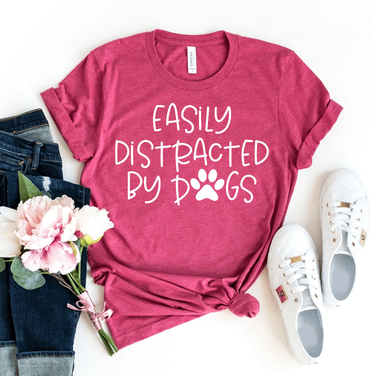 Easily Distracted By Dogs T-shirt - Life's Fun Treasures