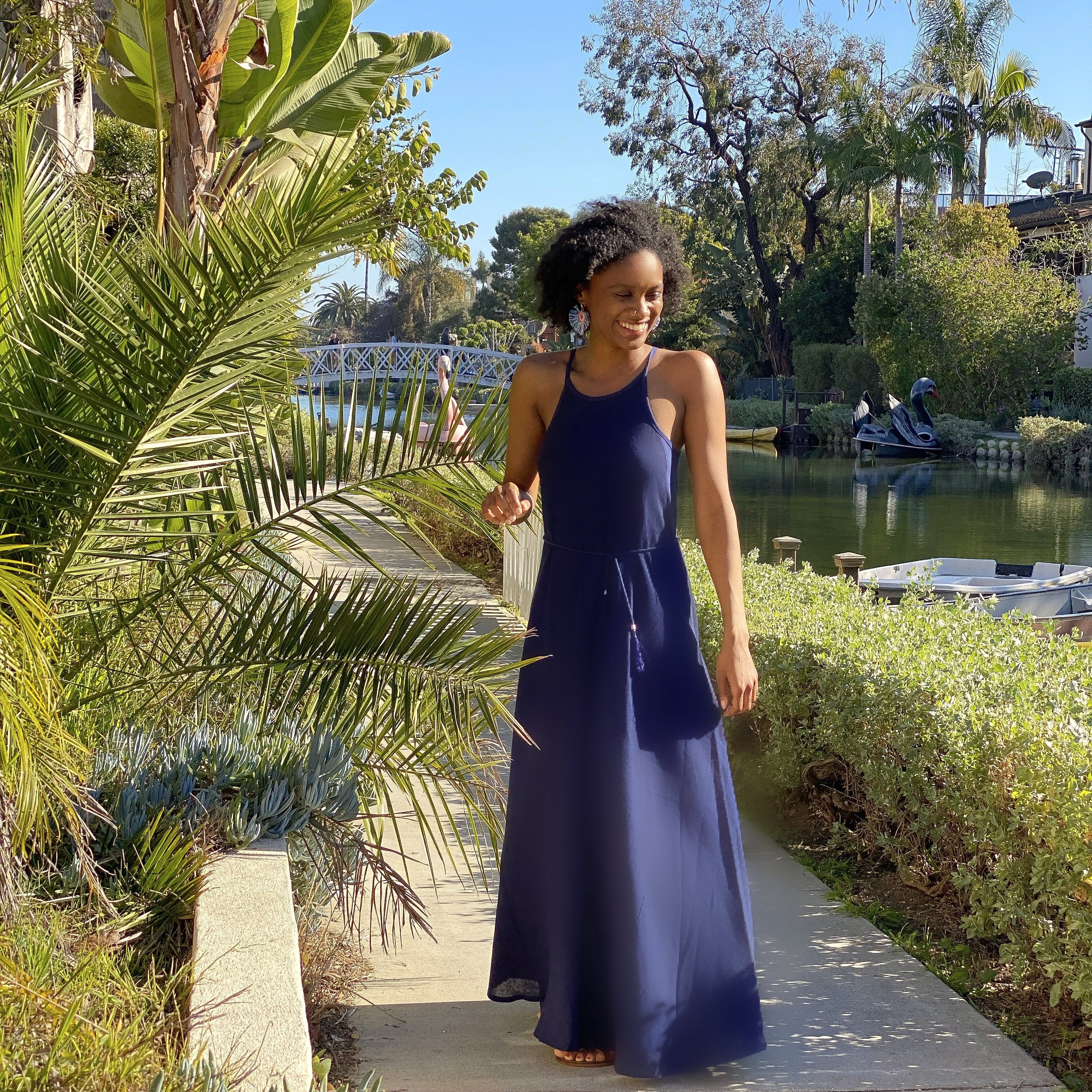 CALLIE MAXI DRESS - BLACK - Life's Fun Treasures