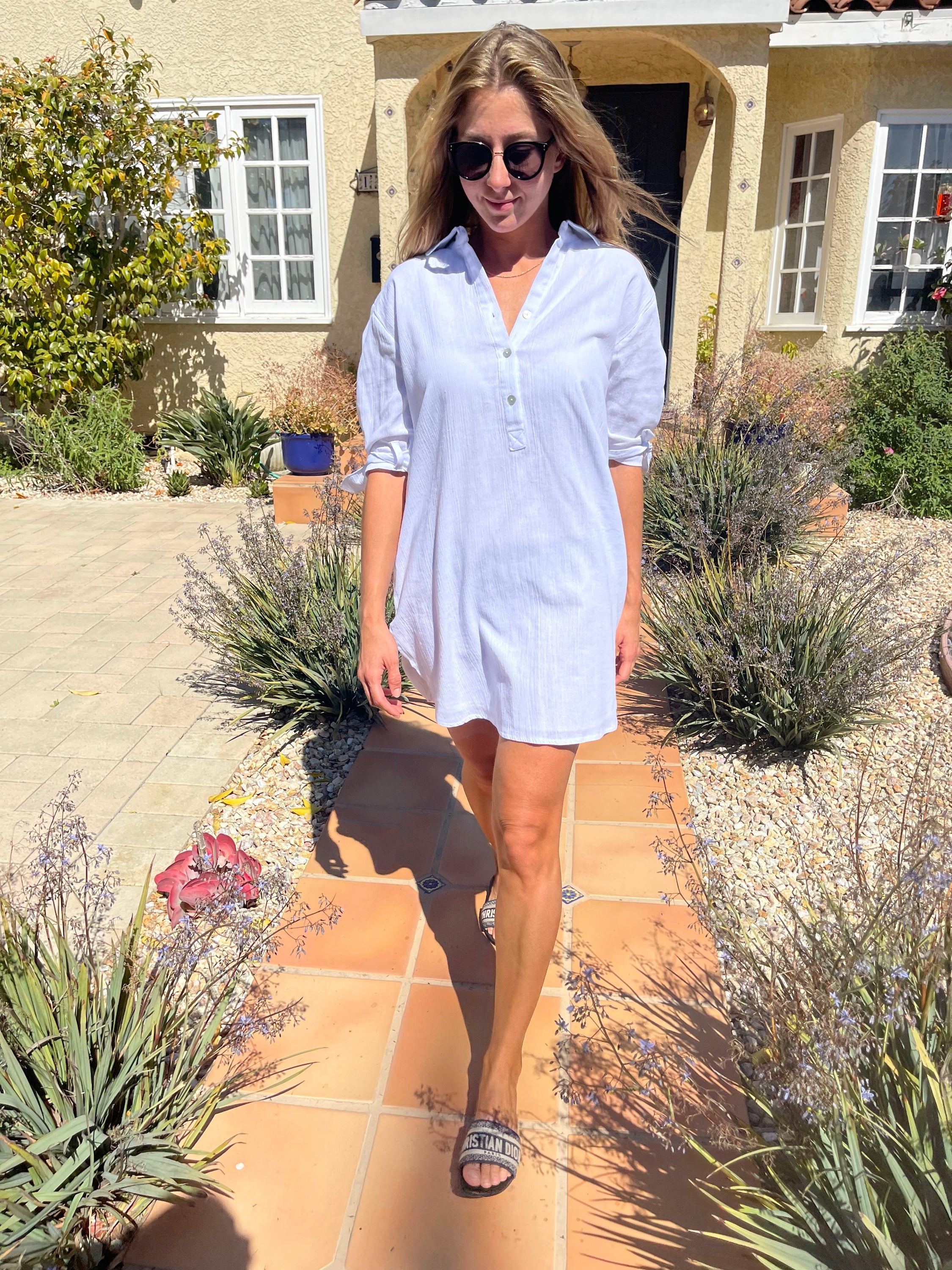SHERV MINI DRESS - WHITE - Life's Fun Treasures