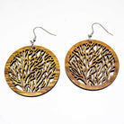 Genuine Handmade Koa Wood Tree Of Life Earring Pierce - Life's Fun Treasures