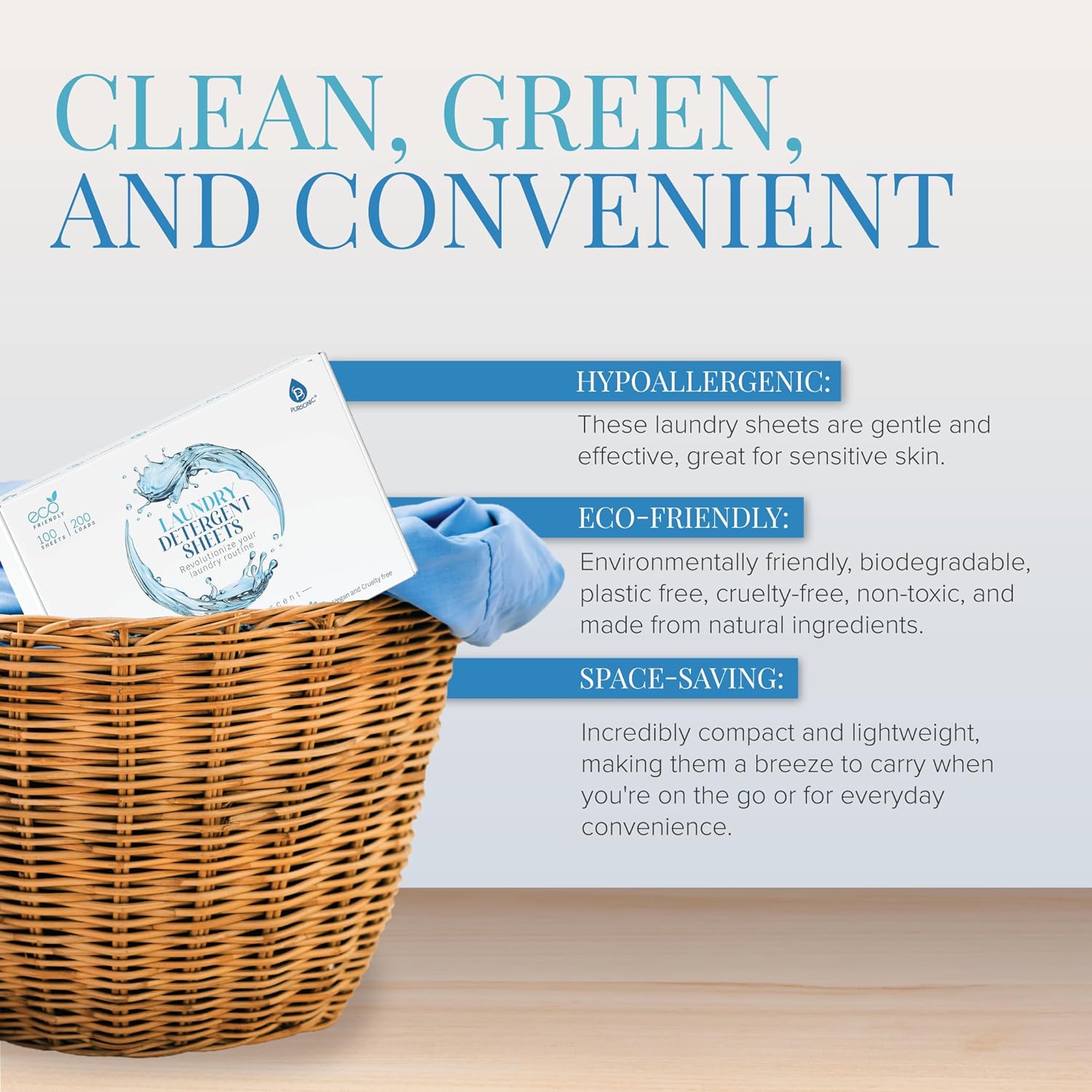 Natural Laundry Detergent Sheets ,Eco Friendly– Fresh Linen Scent - Life's Fun Treasures