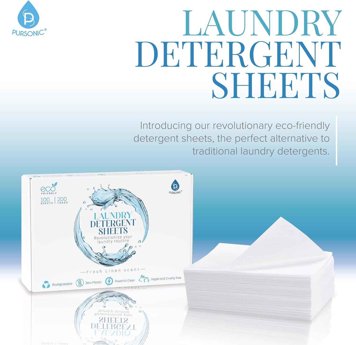 Natural Laundry Detergent Sheets ,Eco Friendly– Fresh Linen Scent - Life's Fun Treasures