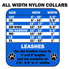 Pet Dog & Cat Nylon Collar or Leash, "White and Red Dotty Hearts" - Life's Fun Treasures