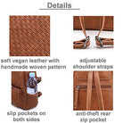 Women Backpack Purse Woven Trendy Stylish Casual Dayback Handbag - Life's Fun Treasures