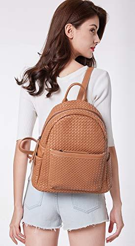 Women Backpack Purse Woven Trendy Stylish Casual Dayback Handbag - Life's Fun Treasures