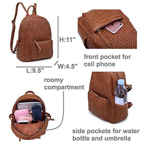 Women Backpack Purse Woven Trendy Stylish Casual Dayback Handbag - Life's Fun Treasures
