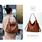 Large vegan leather hobo handbag for women with detachable long strap - Life's Fun Treasures