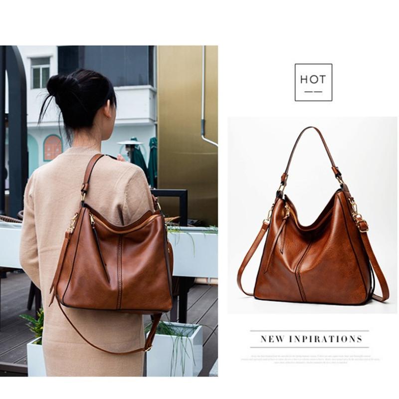 Large vegan leather hobo handbag for women with detachable long strap - Life's Fun Treasures