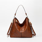 Large vegan leather hobo handbag for women with detachable long strap - Life's Fun Treasures
