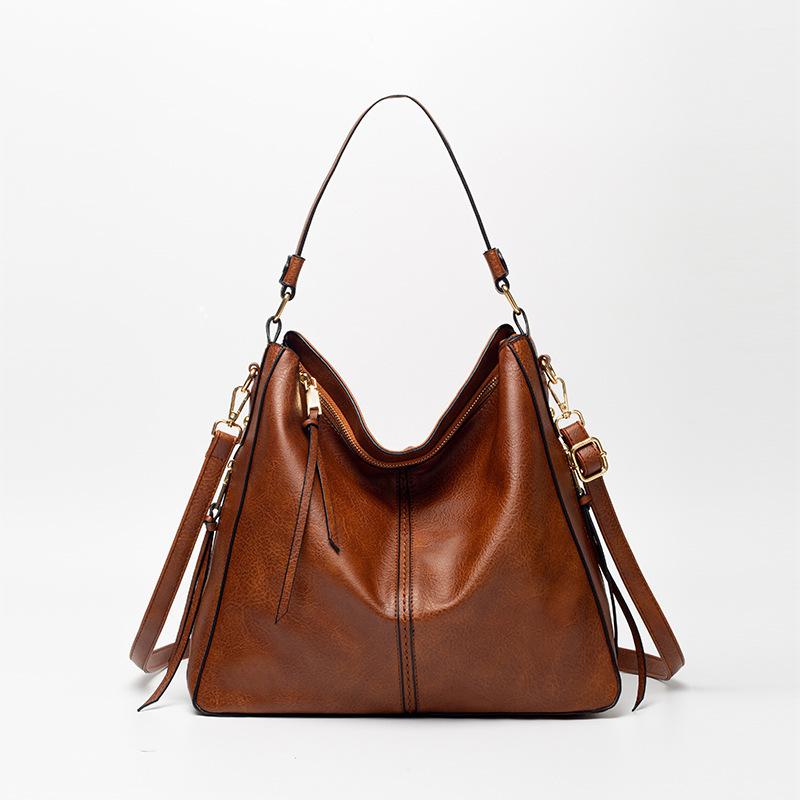 Large vegan leather hobo handbag for women with detachable long strap - Life's Fun Treasures