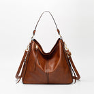 Large vegan leather hobo handbag for women with detachable long strap - Life's Fun Treasures