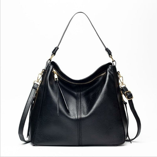 Large vegan leather hobo handbag for women with detachable long strap - Life's Fun Treasures