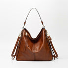 Large vegan leather hobo handbag for women with detachable long strap - Life's Fun Treasures