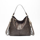 Large vegan leather hobo handbag for women with detachable long strap - Life's Fun Treasures