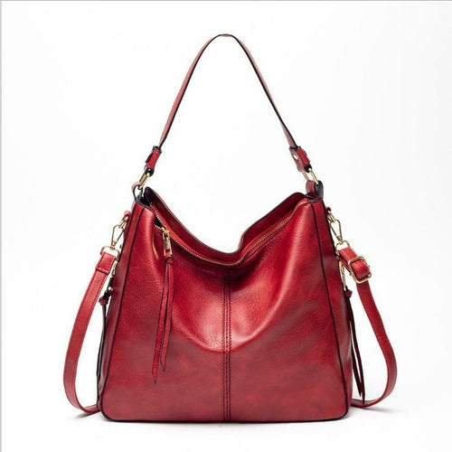 Large vegan leather hobo handbag for women with detachable long strap - Life's Fun Treasures