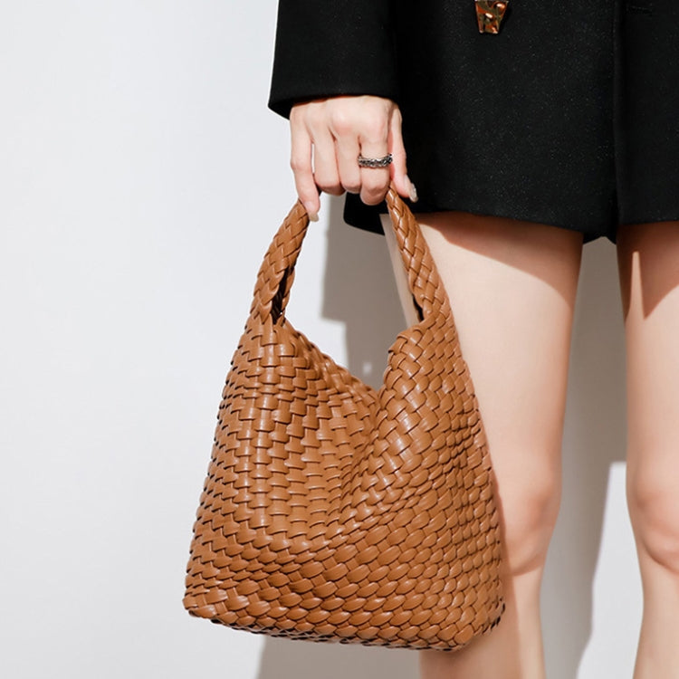 PU Leather Hand-woven Handbag 2 in 1 Single-shoulder Messenger - Life's Fun Treasures