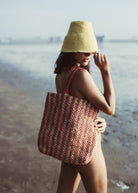 Louisa Striped Straw Tote Bag - Life's Fun Treasures