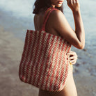 Louisa Striped Straw Tote Bag - Life's Fun Treasures