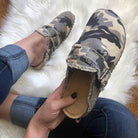 Flat Heel Round Toe Canvas Loafer Women's Vintage Clogs - Life's Fun Treasures