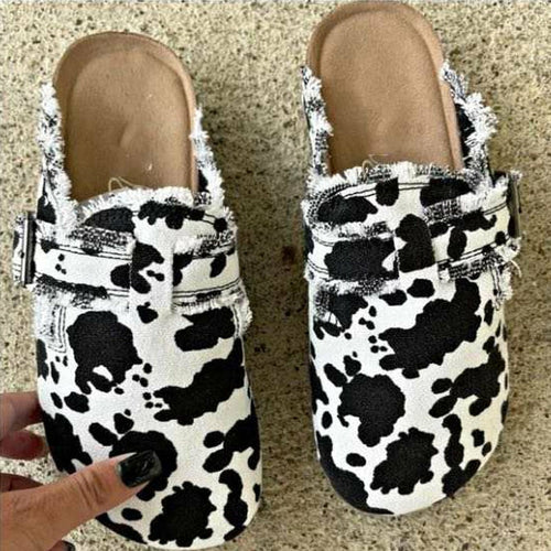 Flat Heel Round Toe Canvas Loafer Women's Vintage Clogs - Life's Fun Treasures