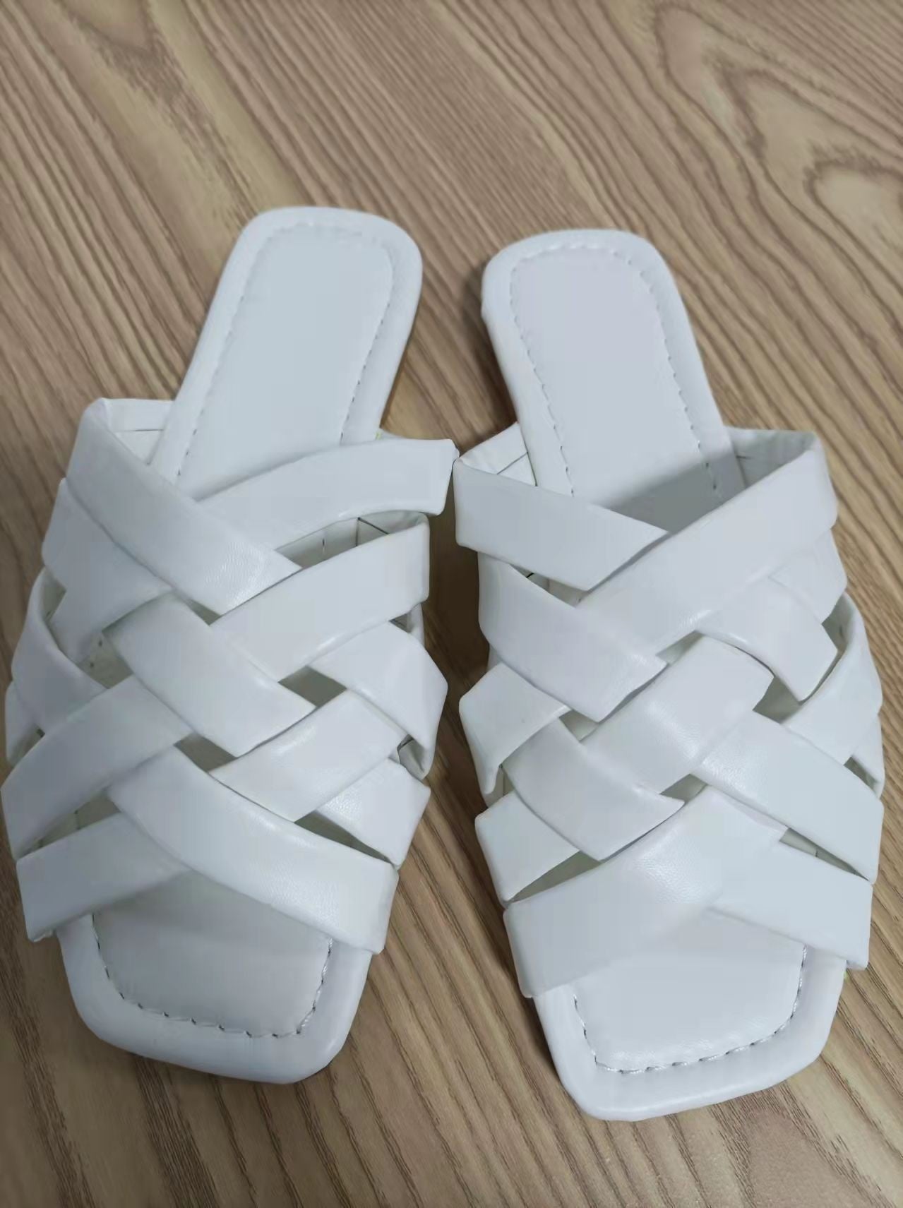Summer Leather Flat Beach Slides Outdoor Casual  Women Slippers - Life's Fun Treasures