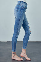 HIGH RISE ANKLE SKINNY JEANS - Life's Fun Treasures