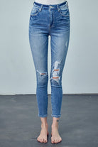HIGH RISE ANKLE SKINNY JEANS - Life's Fun Treasures