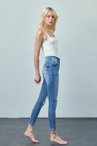 HIGH RISE ANKLE SKINNY JEANS - Life's Fun Treasures