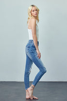 HIGH RISE ANKLE SKINNY JEANS - Life's Fun Treasures