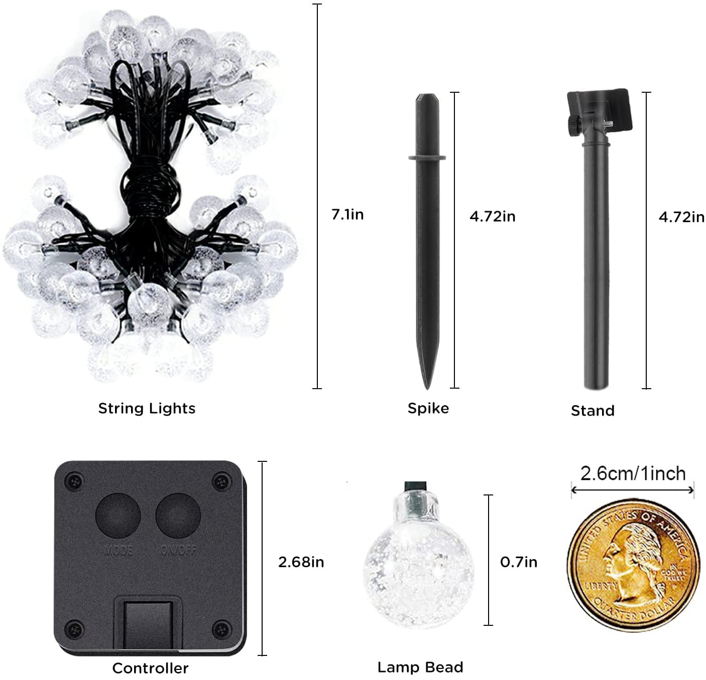 Solar 100LED Crystal Globe Lights Fairy String Light for Christmas - Life's Fun Treasures