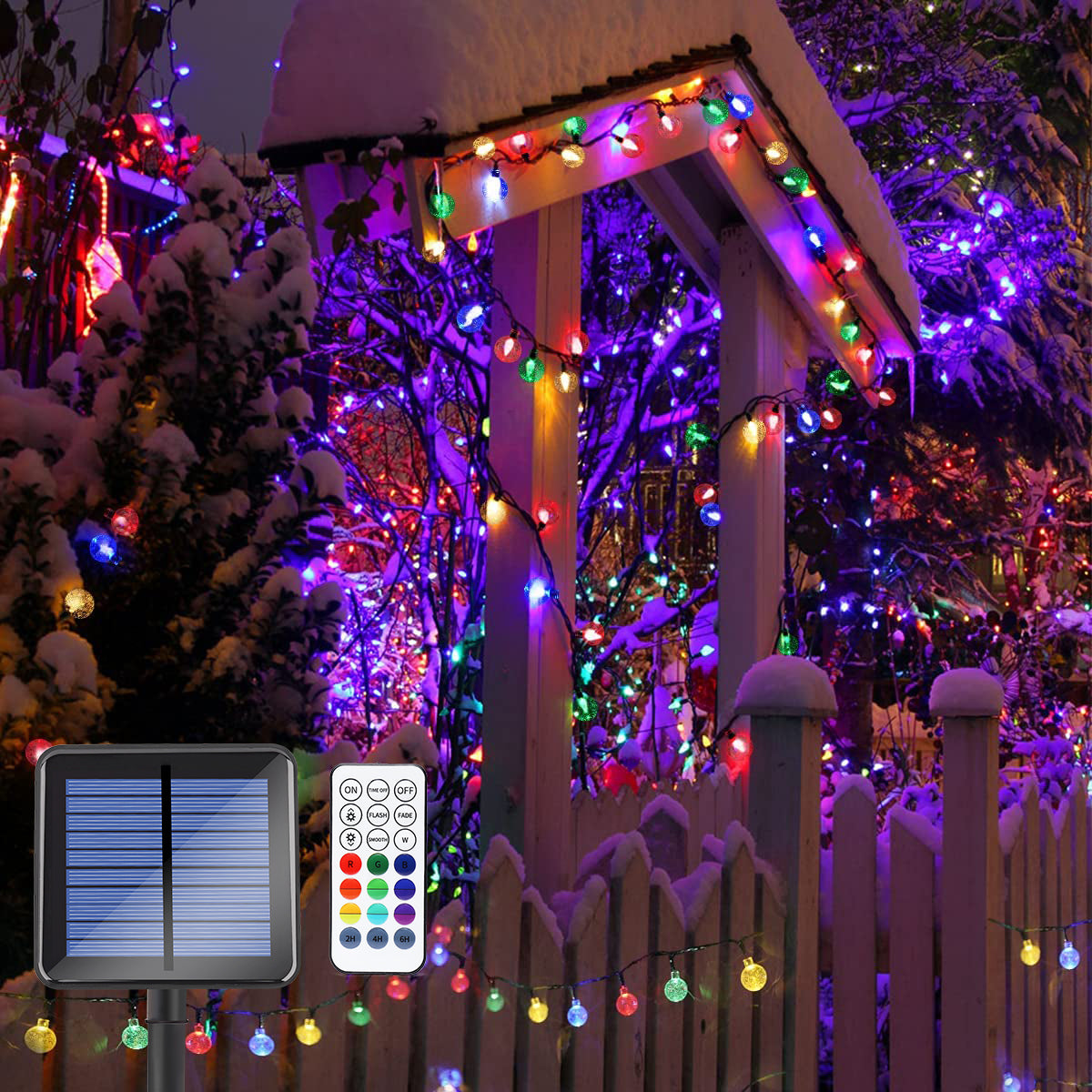Solar 100LED Crystal Globe Lights Fairy String Light for Christmas - Life's Fun Treasures